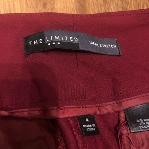 The Limited Pants - Maroon Stretchy Dress Pants The Limited Pants - Maroon Stretchy Dress Pants